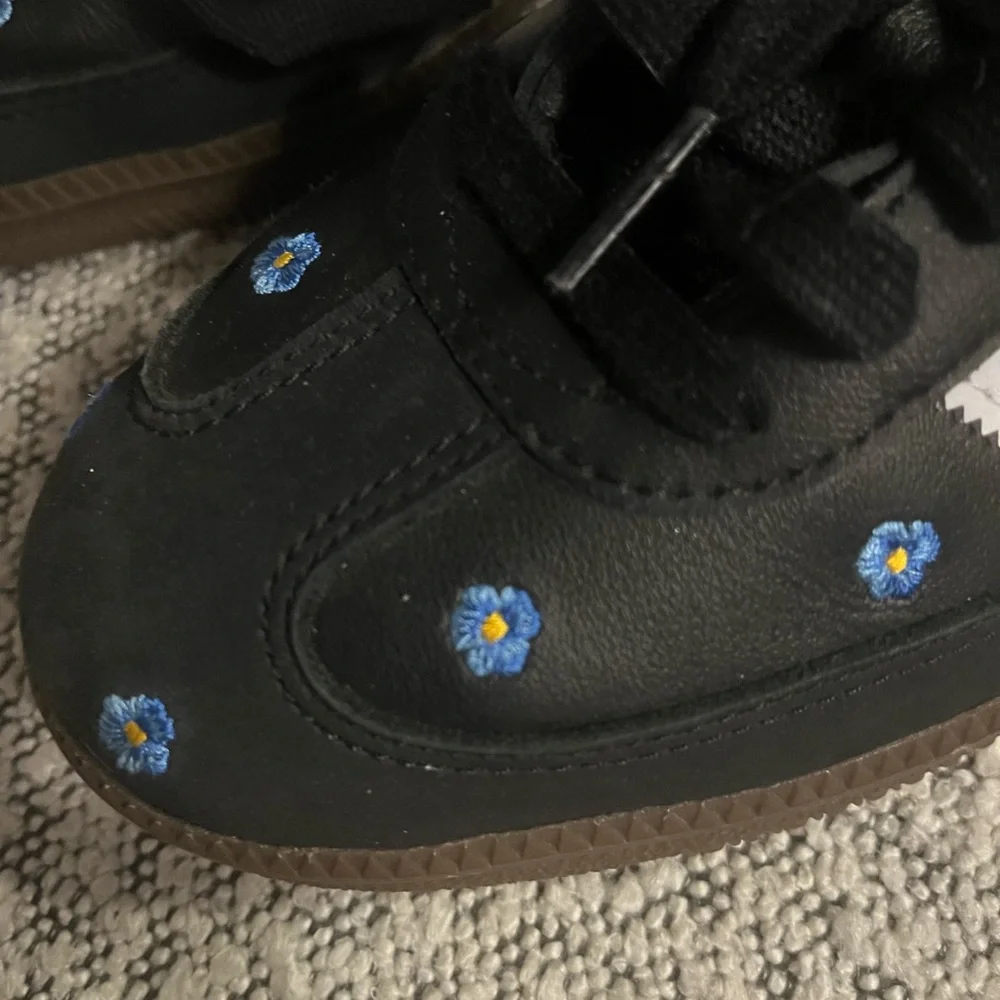 Adidas Samba OG Black with Blue Floral Sneakers - Picture 6 of 7